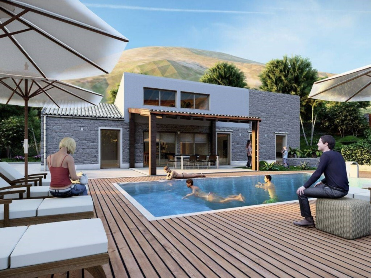 Newly built detached villa with a breathtaking view