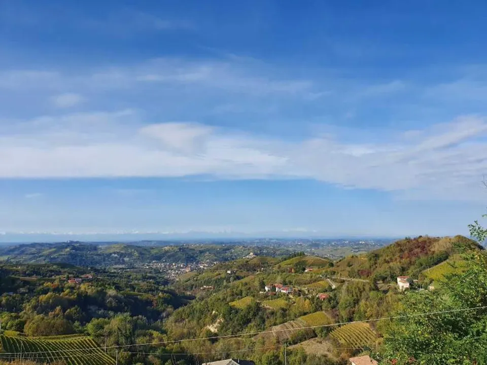 Villa In Cassinasco, in a wonderful position with an amazing view over the entire Alpine Arch