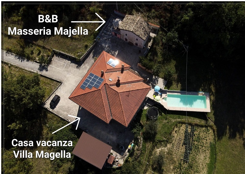 In Abruzzo, nel comune di Abbateggio, vendesi proprietà: Casa vacanze e B&B con piscina su 19.000 mq .