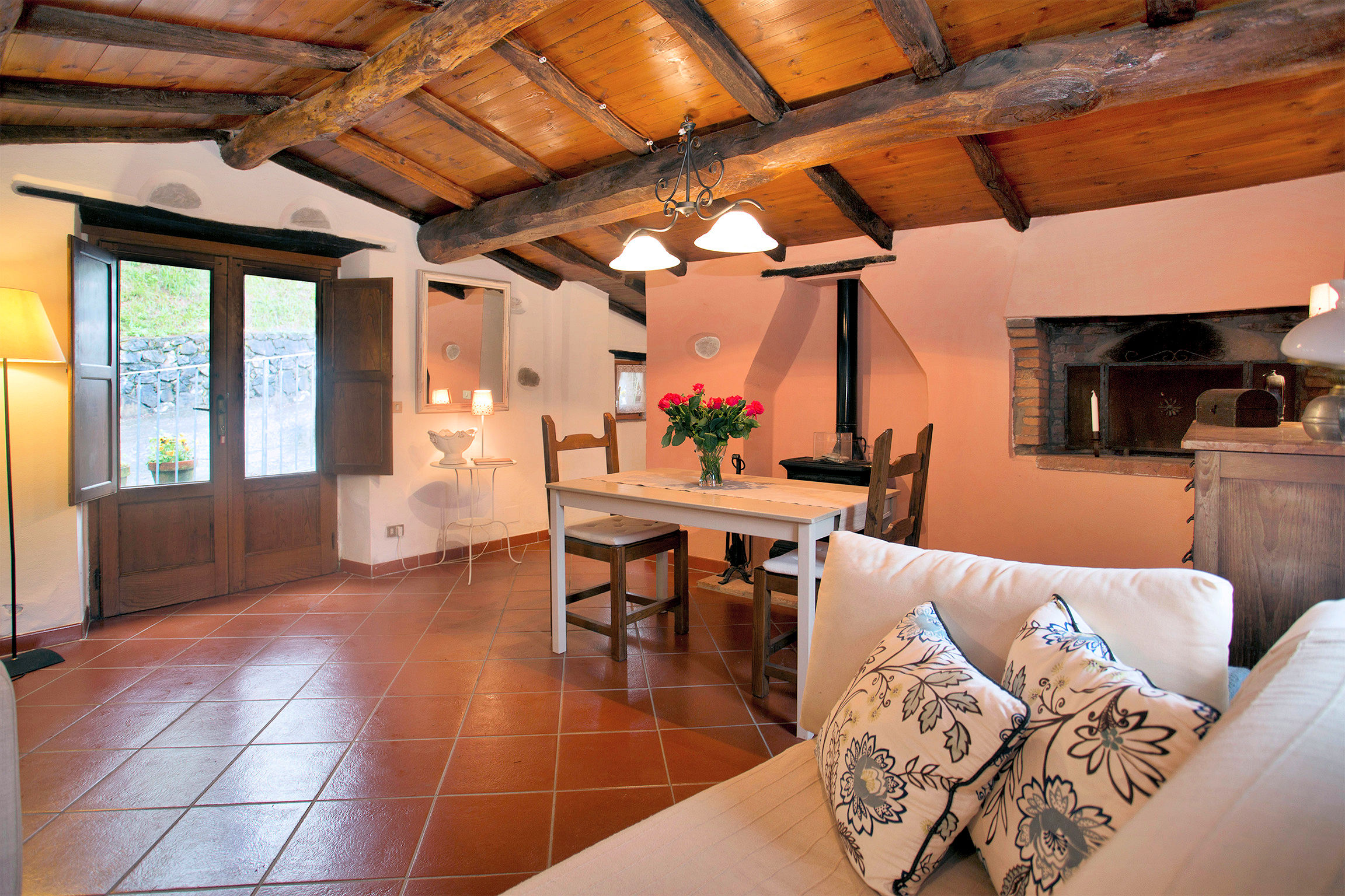 Ancient village with panoramic view of Pescaglia