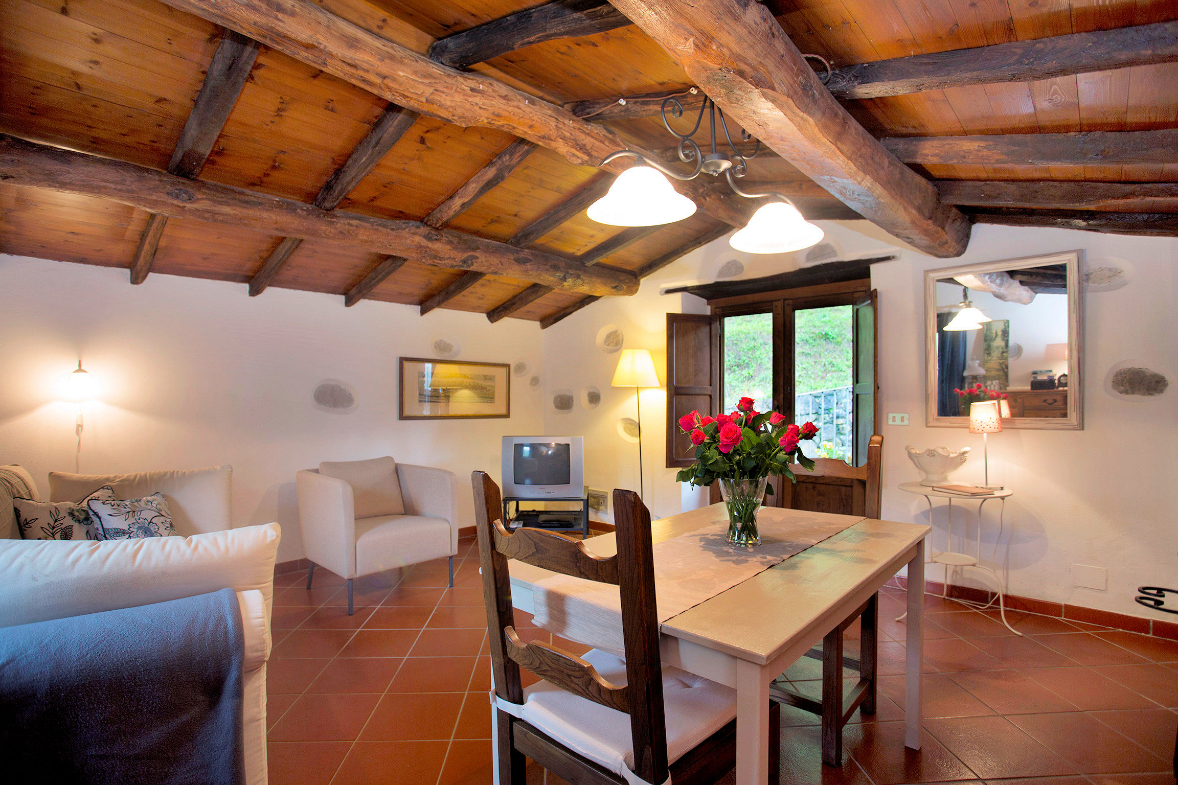 Ancient village with panoramic view of Pescaglia