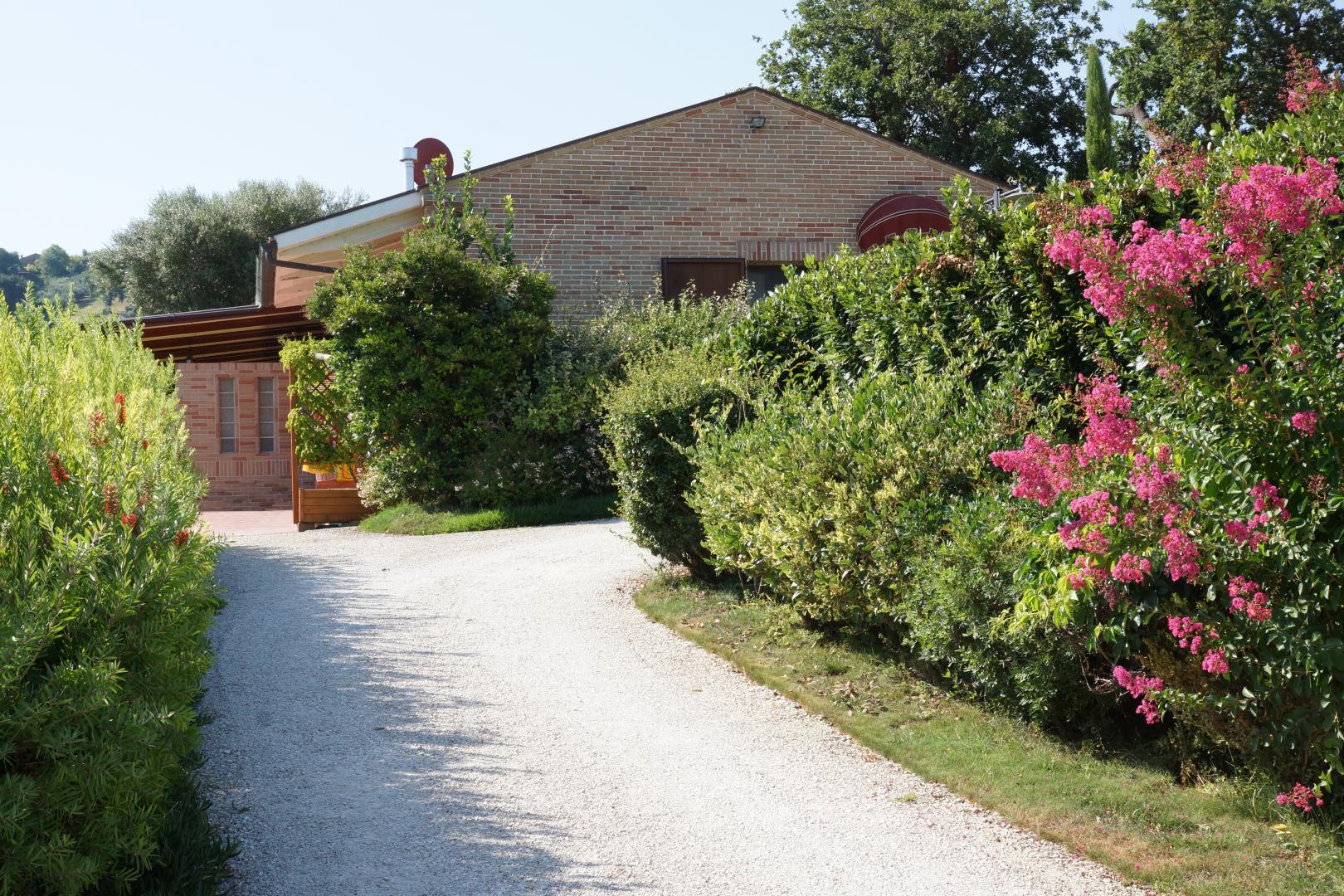 Prestigious villa in a splendid hilly position in Potenza Picena with sea view, olive grove, swimming pool and dependence.