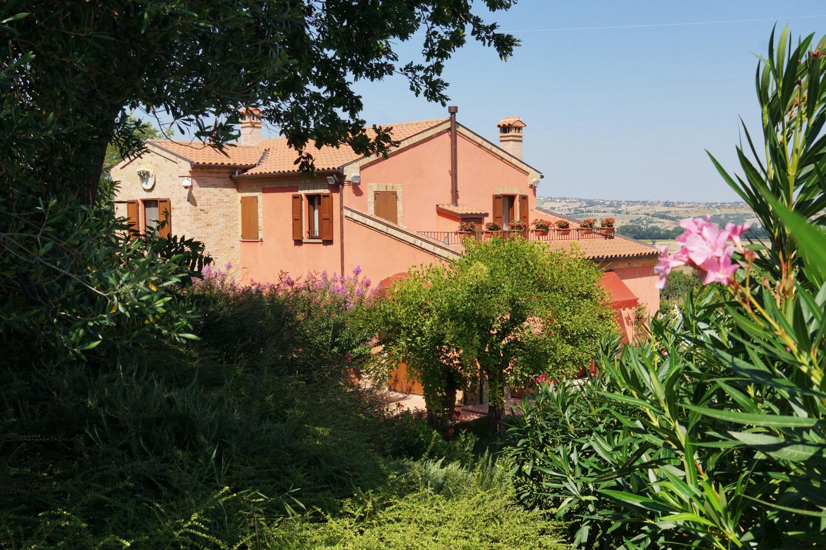 Prestigious villa in a splendid hilly position in Potenza Picena with sea view, olive grove, swimming pool and dependence.