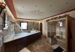 Detached house with garden and private spa.