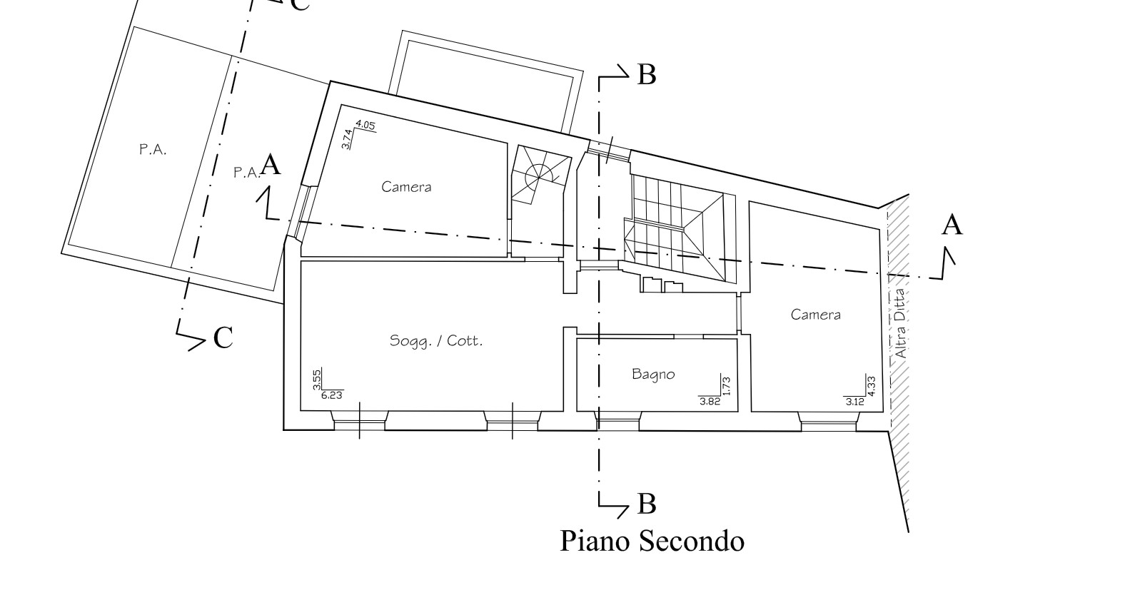 Rustic house with approved renovation project into three apartments for a total of 240 m2 and building permit issued by the municipality
