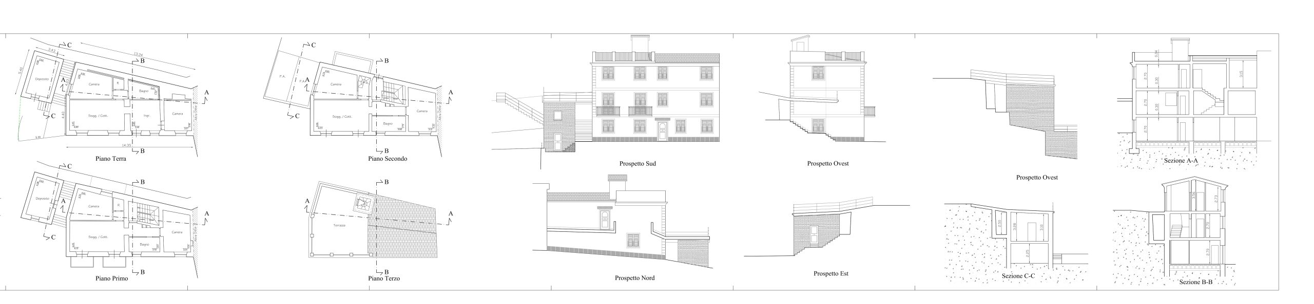 Rustic house with approved renovation project into three apartments for a total of 240 m2 and building permit issued by the municipality