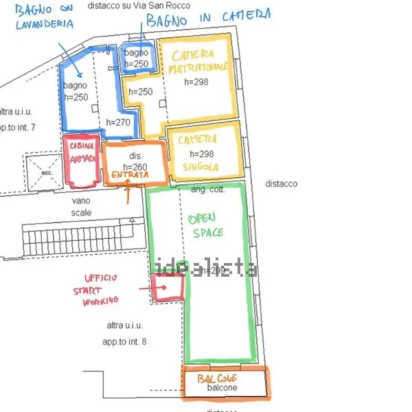 Rif. 2284 – Rapallo – a 200 metri da Parco Casale – Vista Mare – Splendido Trilocale di 103 metriquadrati – Possibilità