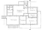 Penthouse in a semi-detached villa with independent entrance, terrace on the floor and garden