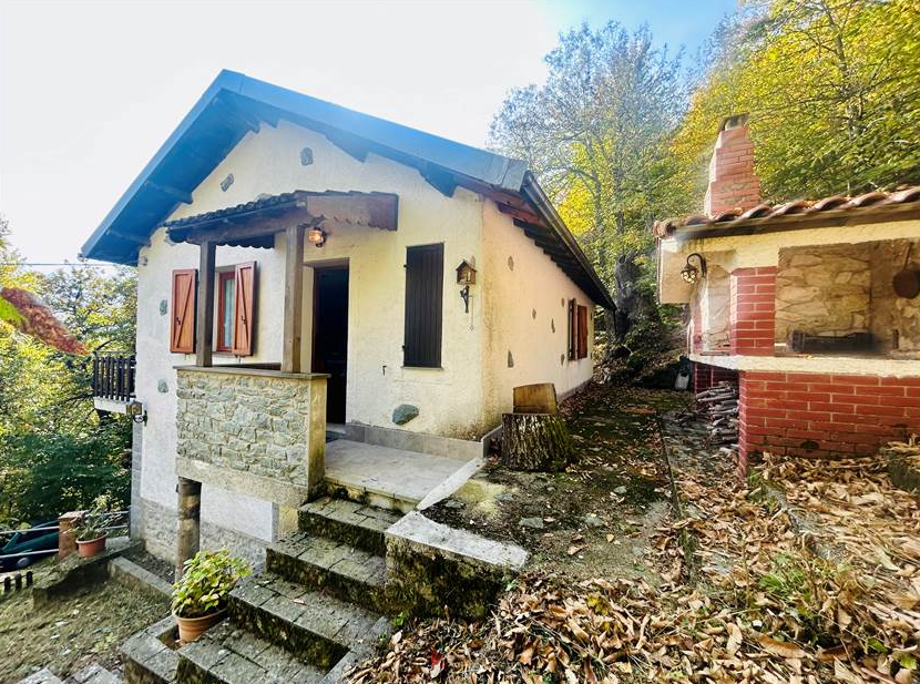 Detached villa with surrounding land.