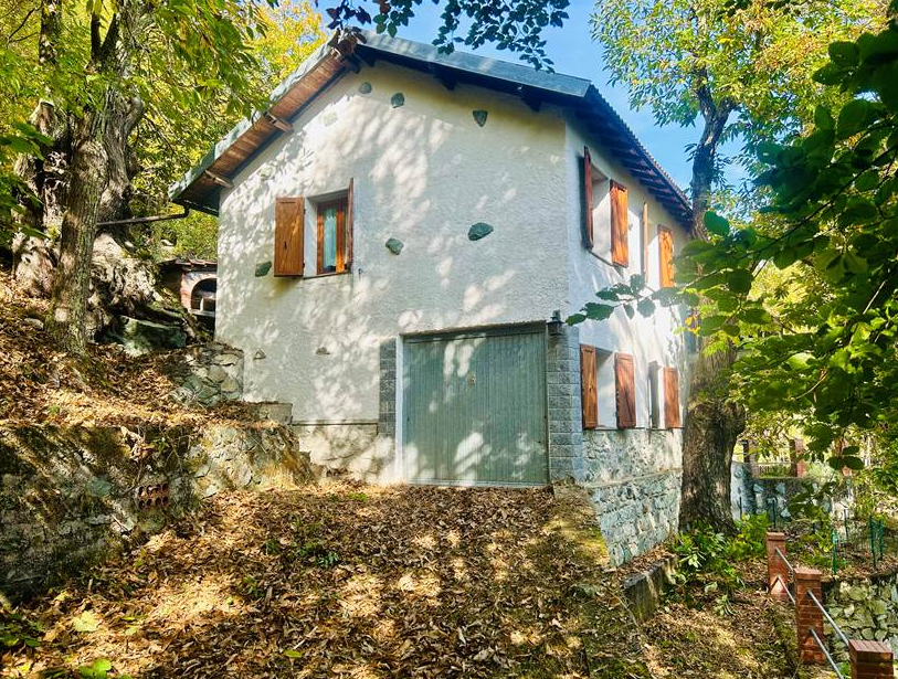 Detached villa with surrounding land.