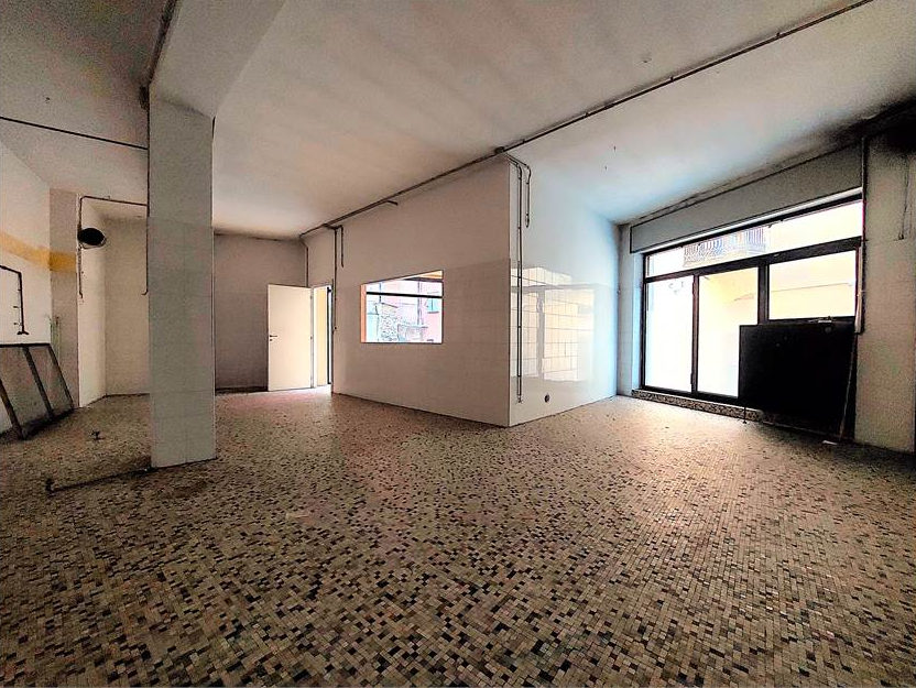 Entire building from ground to sky in the town center