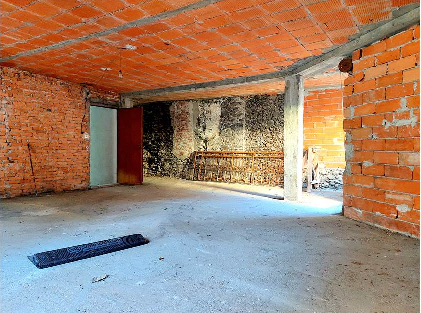 Entire building from ground to sky in the town center