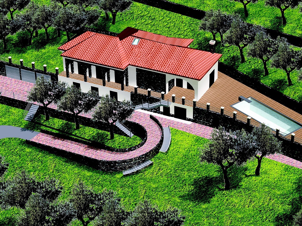 Rif. 9103 – Chiavari – Rialto – Villa indipendente in Prima collina – Vista Mare completa di tutto il Golfo del Tigullio