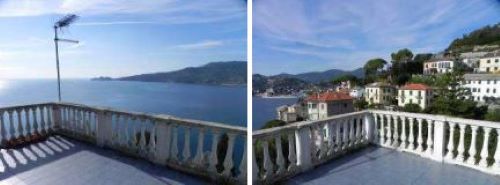 Villa of 721 sqm with seaview with pool and garden for sale in Zoagli in the Liguria region, Italy. The property is loc