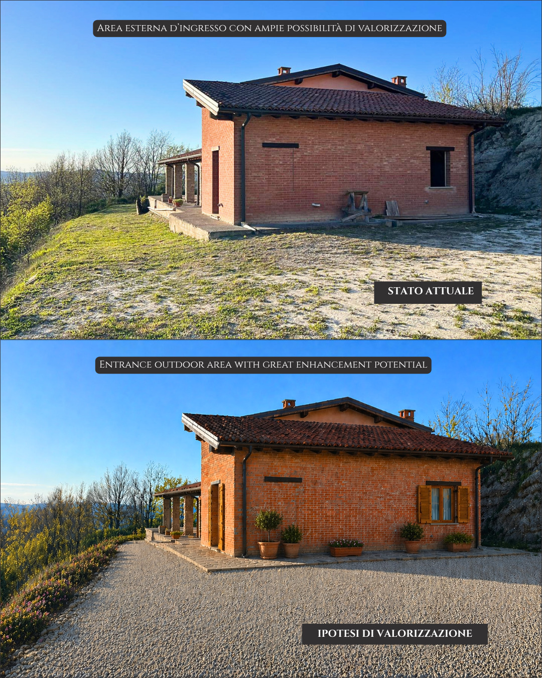 Panoramic Villa in Monferrato with Over 2 Hectares of Private Land – Rare Opportunity to Complete and Customize