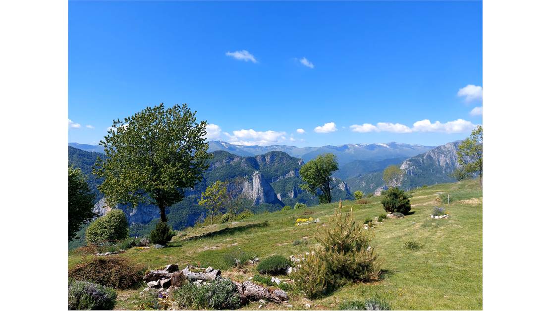 Characteristic house between Alps and sea