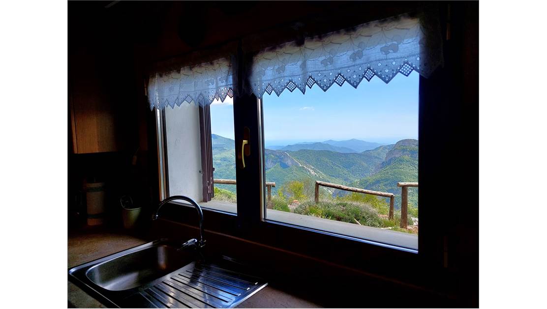 Characteristic house between Alps and sea