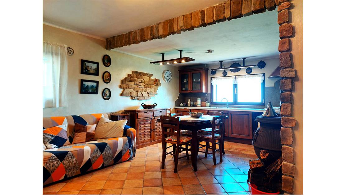Characteristic house between Alps and sea