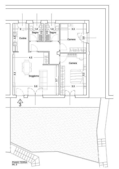 Apartment of 143 sqm with seaview with garden and terrace for sale in Chiavari in the Liguria region, Italy. The proper