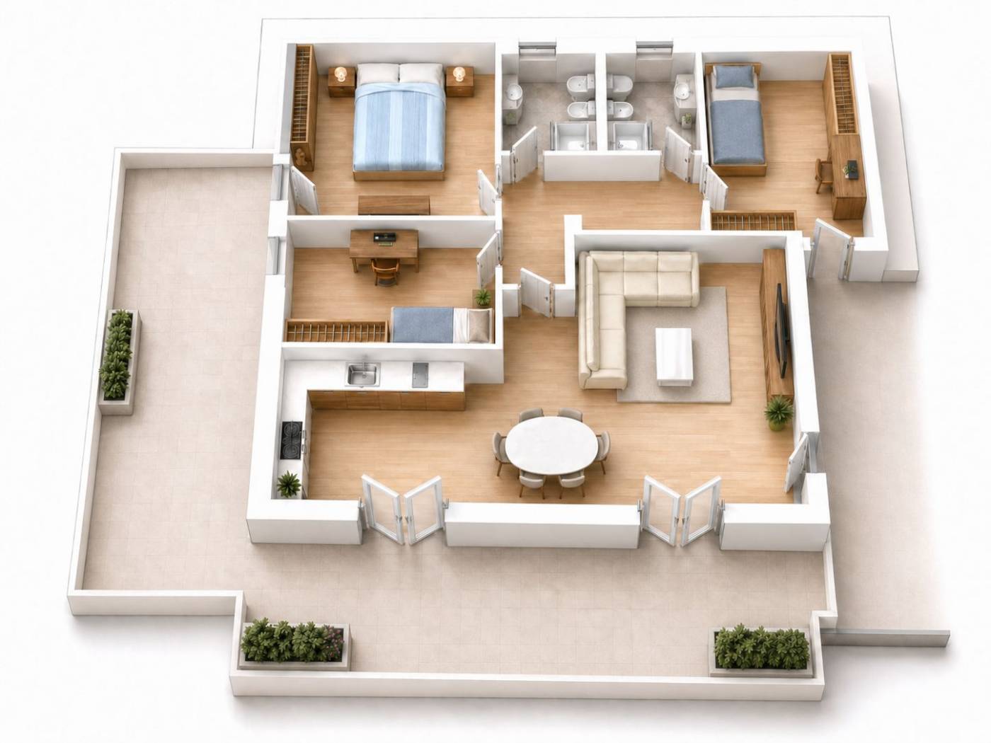 Apartment of 135 sqm with seaview with terrace and jacuzzi for sale in Chiavari in the Liguria region, Italy. The prope