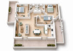 Apartment of 136 sqm with seaview with garden and terrace for sale in Chiavari in the Liguria region, Italy. The proper