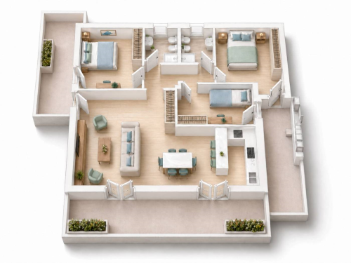 Apartment of 136 sqm with seaview with garden and terrace for sale in Chiavari in the Liguria region, Italy. The proper