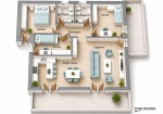 Apartment of 136 sqm with seaview with garden and terrace for sale in Chiavari in the Liguria region, Italy. The proper
