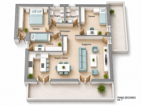 Apartment of 136 sqm with seaview with garden and terrace for sale in Chiavari in the Liguria region, Italy. The proper
