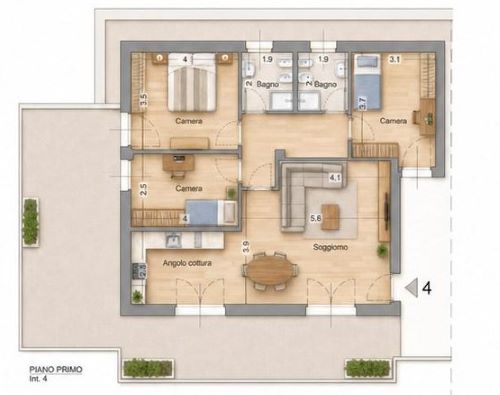 Apartment of 135 sqm with seaview with terrace and jacuzzi for sale in Chiavari in the Liguria region, Italy. The prope