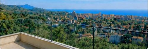 Apartment of 143 sqm with seaview with garden and terrace for sale in Chiavari in the Liguria region, Italy. The proper